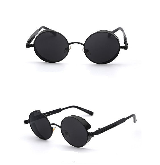 Coating Mirrored Sunglasses Round Circle