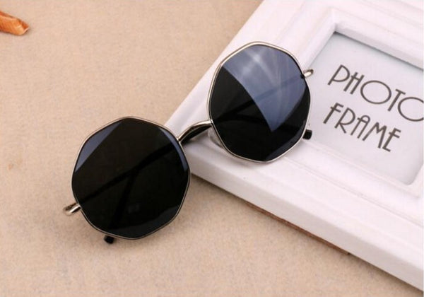 Hexagon Color Film Retro Sun Glasses